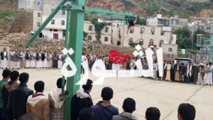 وقفة تضامنية في حجة مع الشعب الفلسطيني وتنديداً بجرائم العدو الصهيوني