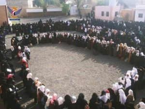 طلاب المدارس في عمران ينددون بالجرائم الصهيونية في غزة