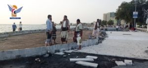 البشري يطلع على مشروع توسعة كورنيش ساحل مدينة الحديدة