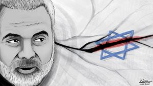 القائد إسماعيل هنية شهيد على طريق القدس (كاريكاتير)