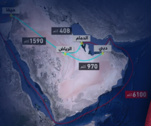 خريطة الرياض والإمارات والكيان الصهيوني مفاجأة من العيار الثقيل.. موقع صهيوني يكشف عن عملية للجيش اليمني استهدفت مقر الشركة التي تدير الجسر البري من الإمارات إلى “إسرائيل”