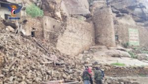 لجنة الطوارئ تطلع على الأضرار بقلعة رداع الأثرية