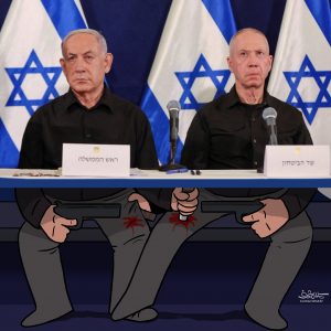 #كاريكاتير المجرمان (نتنياهو و غالانت)