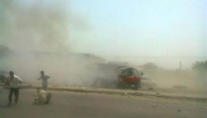 قتلى وجرحى بانفجار عنيف داخل مخيم للنازحين غرب لحج