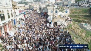 أبناء محافظة حجة يحتشدون في مسيرات تندد بجرائم العدو الصهيوني وتؤيد خطوات الرد