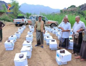 توزيع مساعدات في وصاب السافل (صور)