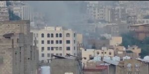 دوي انفجار عنيف وسط مدينة تعز “شاهد الصورة”