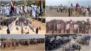 عروض شعبية لقوات التعبئة في مديريات الحديدة وحجة بثورة 21 سبتمبر مديريات الحديدة وحجة تشهد عروضاً شعبية لقوات التعبئة احتفاءً بثورة 21 سبتمبر