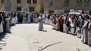 وقفات احتجاجية في حجة تندد بجرائم العدو الصهيوني