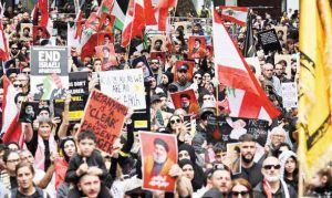 img159 تظاهرات وتنديدات عربية وإقليمية بجرائم العدو الصهيوني في لبنان واغتيال أمين عام حزب الله
