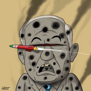 الهجوم الإيراني الغير مسبوق يطال رأس نتنياهو “شاهد الصورة”