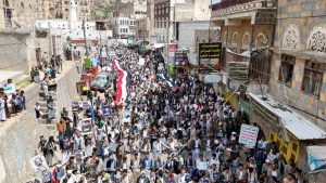 أبناء المحويت يحتشدون في 33 مسيرة ووقفة إسناداً لفلسطين ولبنان ومباركة للرد الإيراني في عمق العدو الصهيوني