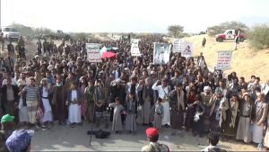 13 مسيرة حاشدة بمأرب تبارك انتصار المقاومة اللبنانية وتؤكد استمرار دعم غزة