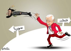 بالصورة.. شيطان تركيا يديره ظهره لفلسطين ويتجه سوريا