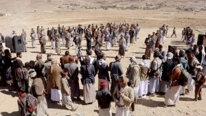 مديرية جبل يزيد مسير وعرض عسكري لخريجي الدورات المفتوحة في مديرية جبل يزيد بعمران