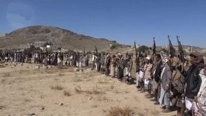 وقفة مسلحة لقبائل ريف البيضاء تضامناً مع غزة