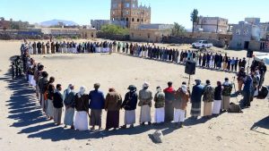 وقفة قبلية في همدان بصنعاء تضامنا مع الشعب الفلسطيني