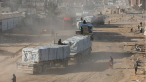 غزة: استمرار تدفق شاحنات المساعدات إلى القطاع لليوم الثالث