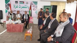 الراعي يزور مكتب حماس بصنعاء ويهنئ المقاومة بالنصر المؤزر