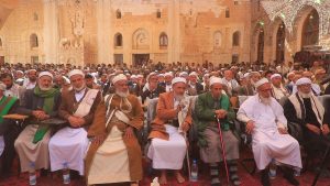 في رحاب مسجد الإمام الهادي.. لقاء علمائي موسع يبارك الانتصار الإلهي لأبناء غزة