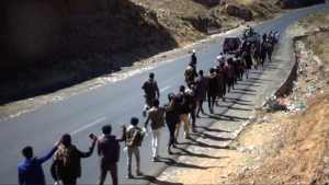 مديرية بلاد الروس1 مسير لخريجي دورات “طوفان الأقصى” في مديرية بلاد الروس بصنعاء