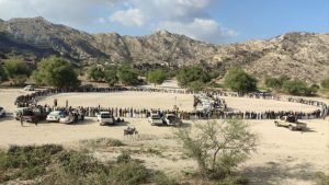 وقفة مسلحة في وشحة بحجة لتأكيد الاستعداد لمواجهة العدو