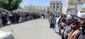 IMG-20250124-WA0003 وقفات حاشدة في البيضاء تبارك انتصار غزة وتدين التصنيف الأمريكي
