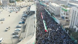 محافظة حجة تشهد 220 مسيرة حاشدة دعماً وإسناداً لغزة