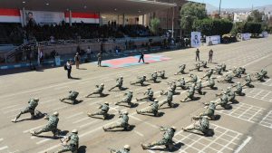 حراسة المنشآت تنفذ عرضاً مهيباً تدشيناً للخطة الأمنية الرمضانية