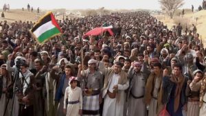 مأرب 15 مسيرة حاشدة في مأرب تضامناً مع غزة ورفضاً للتهجير