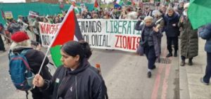 لندن: مسيرة حاشدة من أجل فلسطين