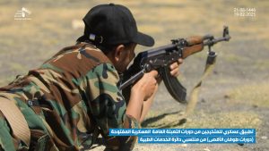 صور | تطبيق عسكري للمتخرجين من دورات التعبئة العامة  العسكرية المفتوحة “دورات طوفان الأقصى” من منتسبي دائرة الخدمات الطبية – صنعاء 21-08-1446 | 19-02-2025