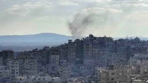 سوري01ا جرحى في قصف العدو الصهيوني منطقة “مشروع دمر” بدمشق