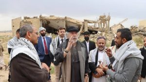 IMG-20250328-WA0002 ضيوف اليمن المشاركون بمؤتمر فلسطين يطلعون على عدد من جرائم العدوان في صعدة