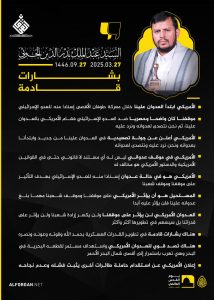انفوجرافيك| أبرز ما ورد في كلمة السيد القائد عبدالملك بدرالدين الحوثي (يحفظه الله)  بمناسبة يوم القدس العالمي