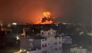 174349617265994700 العدوان الأمريكي يشن 25 غارة على محافظة صنعاء وصعدة والحديدة