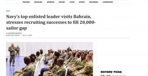 صحيفة Stars and Stripes”” : “النقص الحاد في طواقم البحرية الأمريكية يهدد جاهزيتها العملياتية”