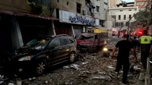 2024-07-30T184616Z_1905639813_RC2U59AOPQ5U_RTRMADP_3_ISRAEL-PALESTINIANS-LEBANON-BLAST الخارجية اللبنانية تدين الاعتداء الإسرائيلي على الضاحية الجنوبية