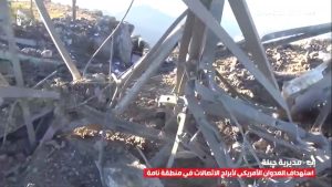 دمار كبير في أبراج وشبكة الاتصالات في إب جراء العدوان الأمريكي.. فيديو