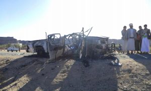 العدوان الأمريكي يستهدف سيارة مواطن في مديرية مجز بمحافظة صعدة