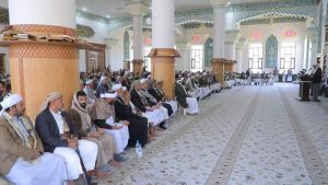 لقاء موسع لعلماء اليمن بعنوان “لا عذر للجميع أمام الله في القعود عن نصرة غزة وفلسطين”