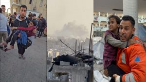 مجزرة العدو بحق النازحين في دار الارقم بالفيديو والصور: شاهد جانباً من بشاعة النازية الصهيونية بحق النازحين في مدرسة دار الارقم بغزة