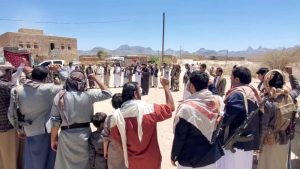 وقفات في مأرب نصرة لغزة وتنديدا بالعدوان الأمريكي