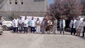 IMG-20250405-WA0023 وقفة في حجة تنديداً باستهداف العدو الأمريكي للمرافق الصحية