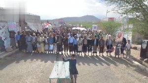 IMG-20250418-WA0024 مسيرة حاشدة في لحج تأكيدا على الثبات مع غزة ومواجهة التصعيد الأمريكي