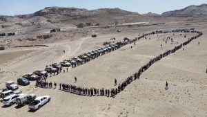 قبائل الحداء بذمار يعلنون النفير العام نصرة لغزة ومواجهة العدوان الأمريكي