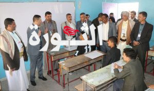 IMG_20250405_171225_435 نائب وزير التربية يدشن اختبارات الثانوية العامة في ذمار