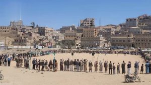 وقفة قبلية مسلحة في البيضاء نصرة لفلسطين وإعلان الجهوزية لمواجهة العدو الأمريكي
