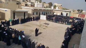 الثورة 0 وقفات طلابية في عمران تضامناً ونصرةً لغزة