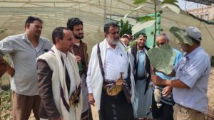 الثورة 77 محافظ البيضاء يطلع على خطة المشتل الزراعي المركزي لغرس أشجار مثمرة
